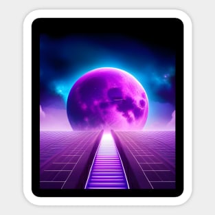 purple moon Sticker